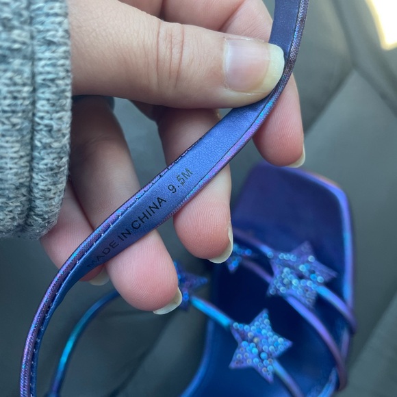 GB Womens iridescent purple Star-Struck Rhinestone Star Dress Sandals size 9.5 - Picture 3 of 5